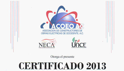ACOEO - Certificado 2013