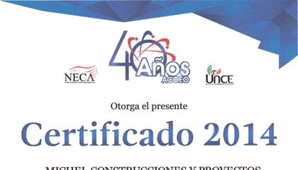 ACOEO - Certificado 2014