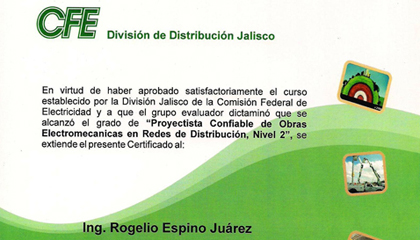 CFE - Proyectista Confiable